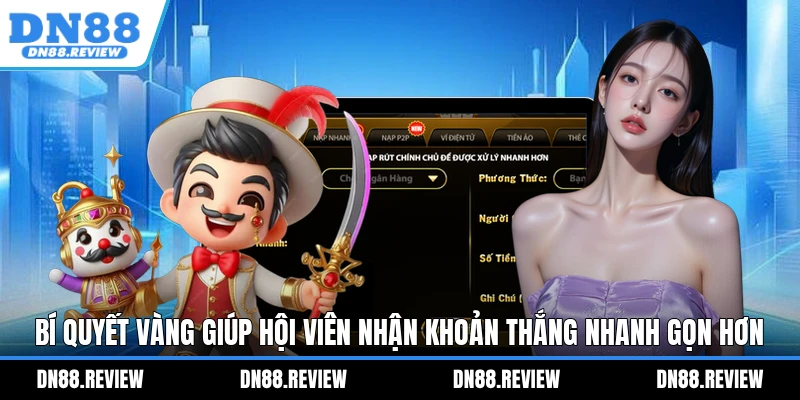 Bí quyết vàng giúp hội viên nhận khoản thắng nhanh gọn hơn Bí quyết vàng giúp hội viên nhận khoản thắng nhanh gọn hơn